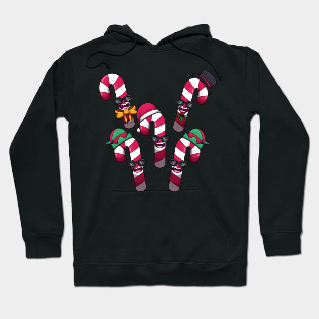 Cool Christmas Candy Cane’s Hoodie by TheMaskedTooner